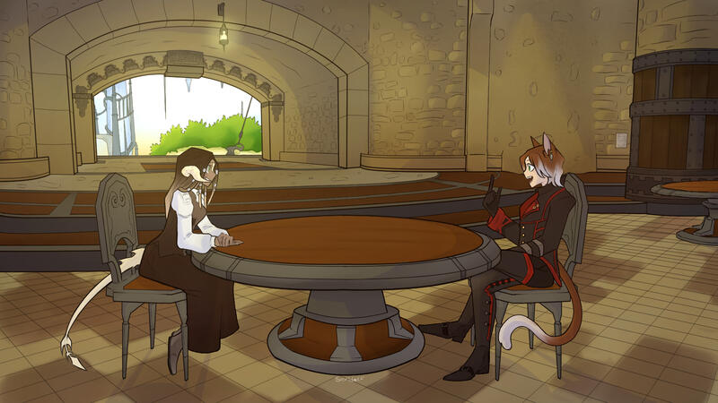 A Lizard And A Cat Walk Into A Bar